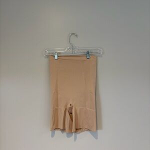 SPANX High-Waisted Mid-Thigh Shaping Shorts - Nude Beige, Size L/G